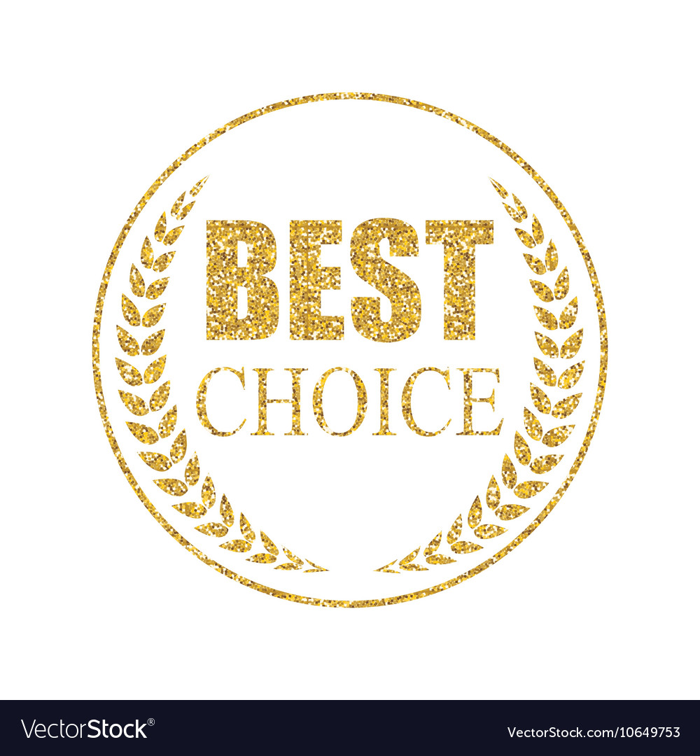 Best choice art golden medal icon sign