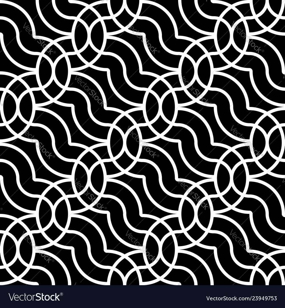 Design seamless monochrome waving pattern Vector Image