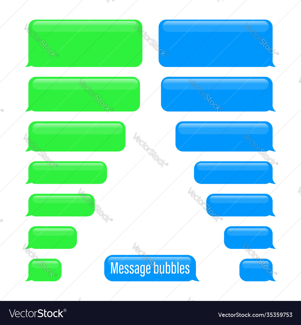 Flat message bubbles chat interface message