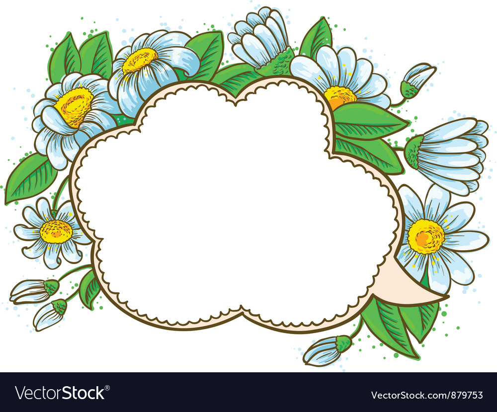Frame with camomile