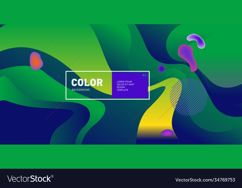 Liquid color background design fluid gradient vector image Liquid color background design fluid gradient