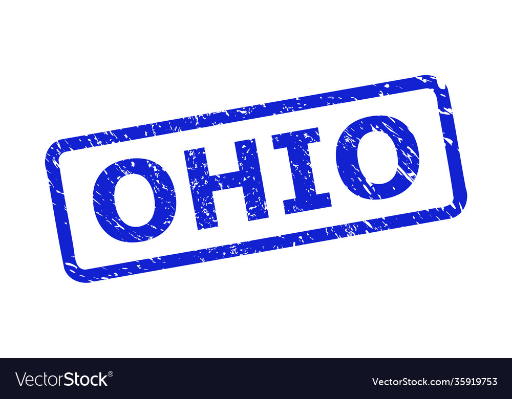 Ohio seal with corroded style and rounded