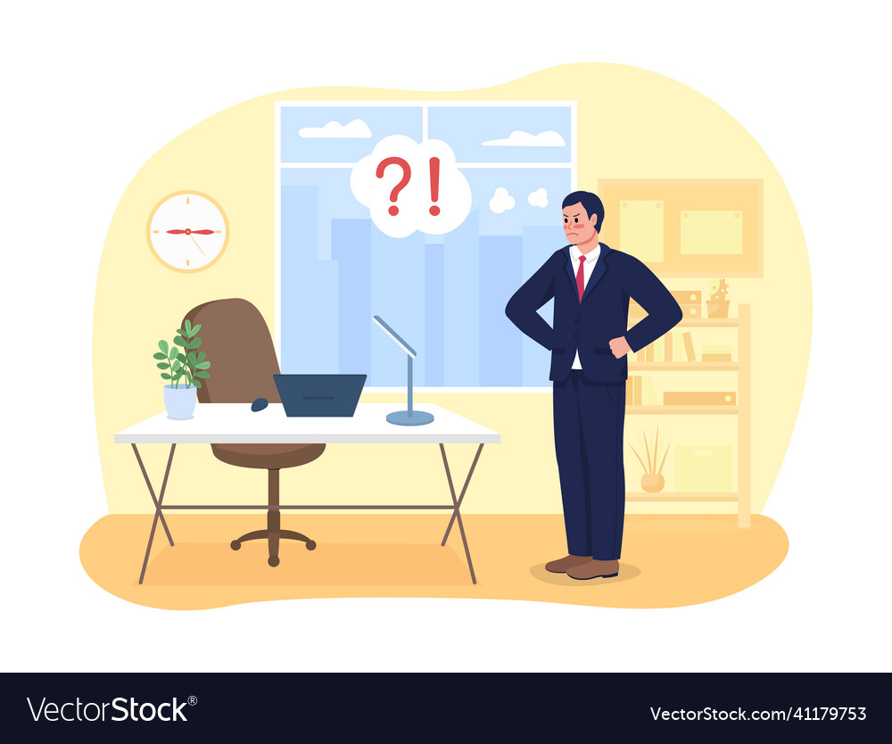 poor-attendance-at-work-2d-isolated-royalty-free-vector