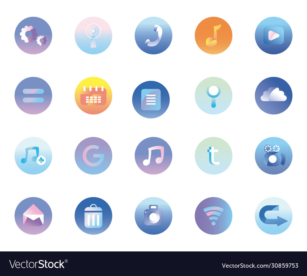 Thumb up gradient style icon design