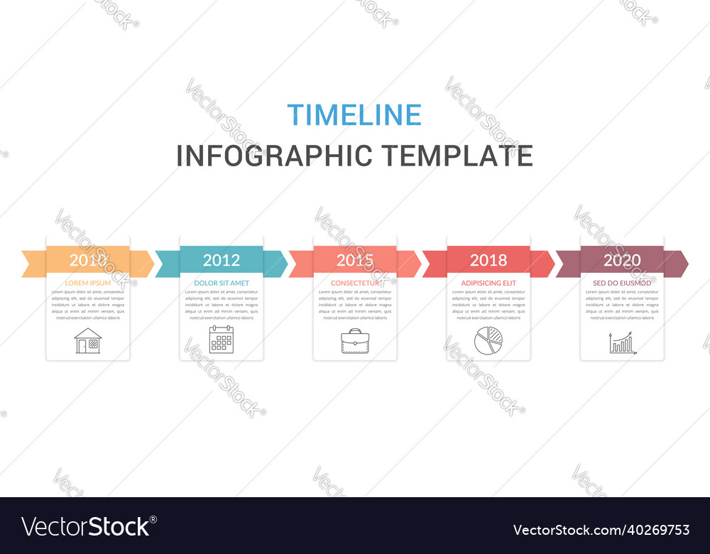 Timeline Infographics Royalty Free Vector Image