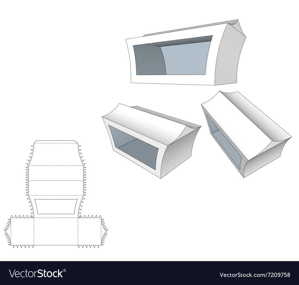 Box mit Fenster Stanzschablone Verpackung