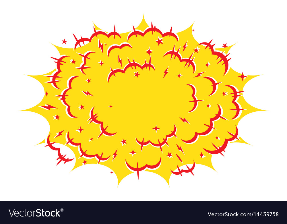Cloud after explosion Royalty Free Vector Image