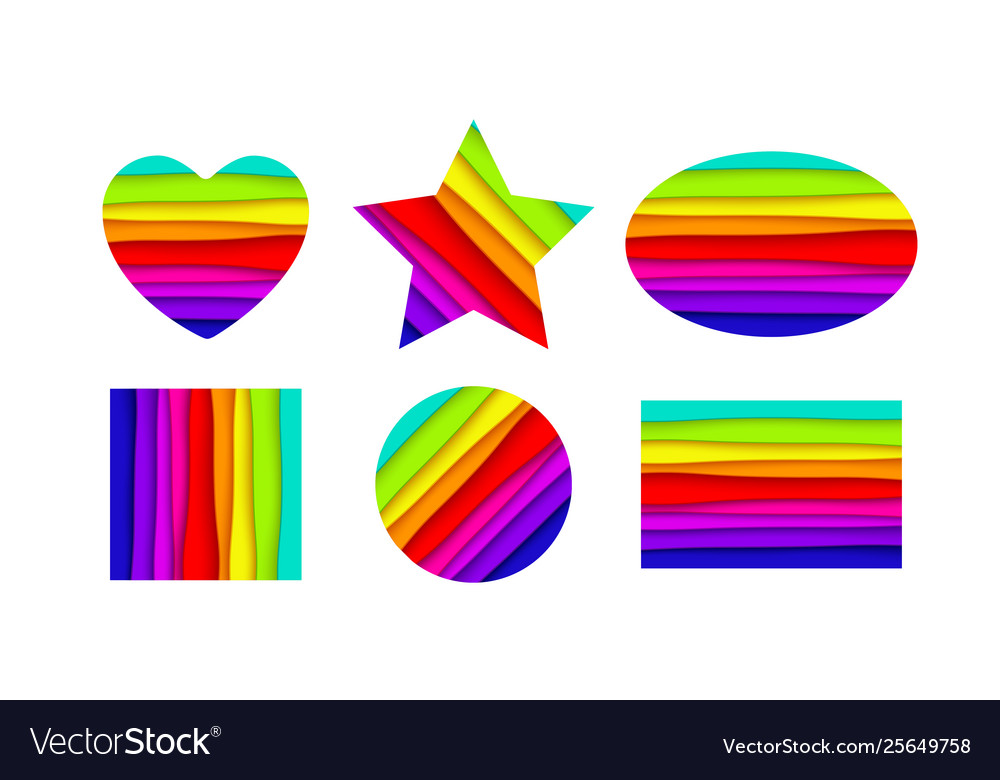 Collection abstract bright rainbow backgrounds