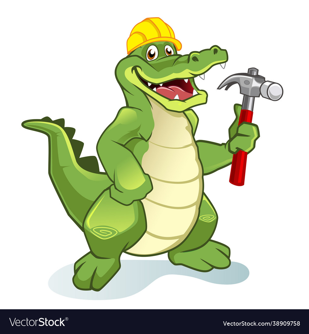 Crocodile mascot cartoon Royalty Free Vector Image