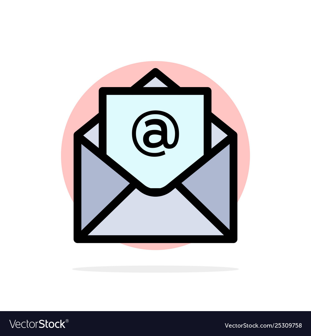 Email mail open abstract circle background flat Vector Image Email mail open abstract circle background flat