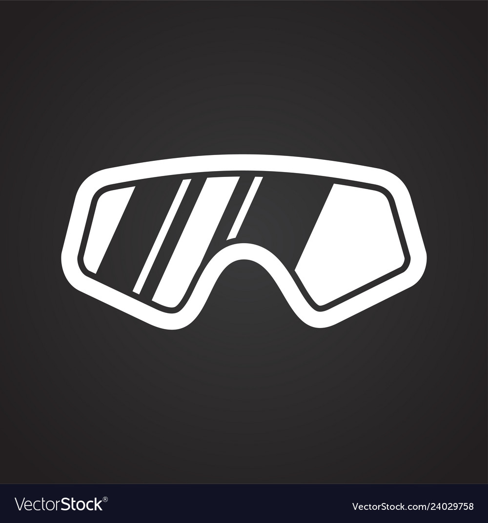 Glasses icon on black background for graphic Vector Image