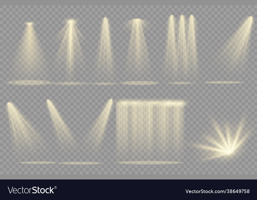 Glow yellow spotlight special and light effect Vector Image