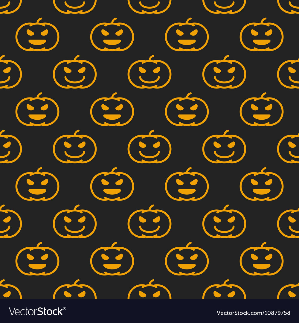 Halloween different linear seamless pattern