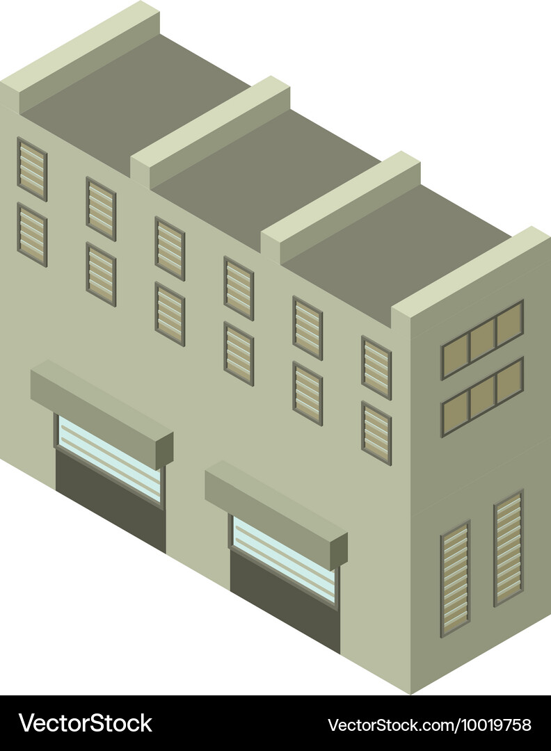 Isometric building Royalty Free Vector Image - VectorStock