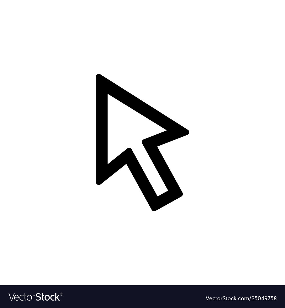 Mouse pointer icon for simple flat style ui design
