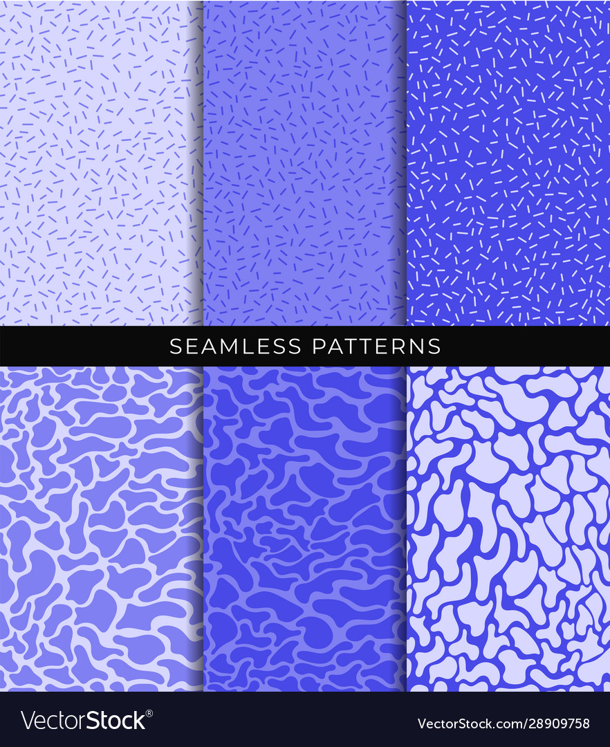 Seamless patterns set abstract smooth liquid vector image Seamless patterns set abstract smooth liquid