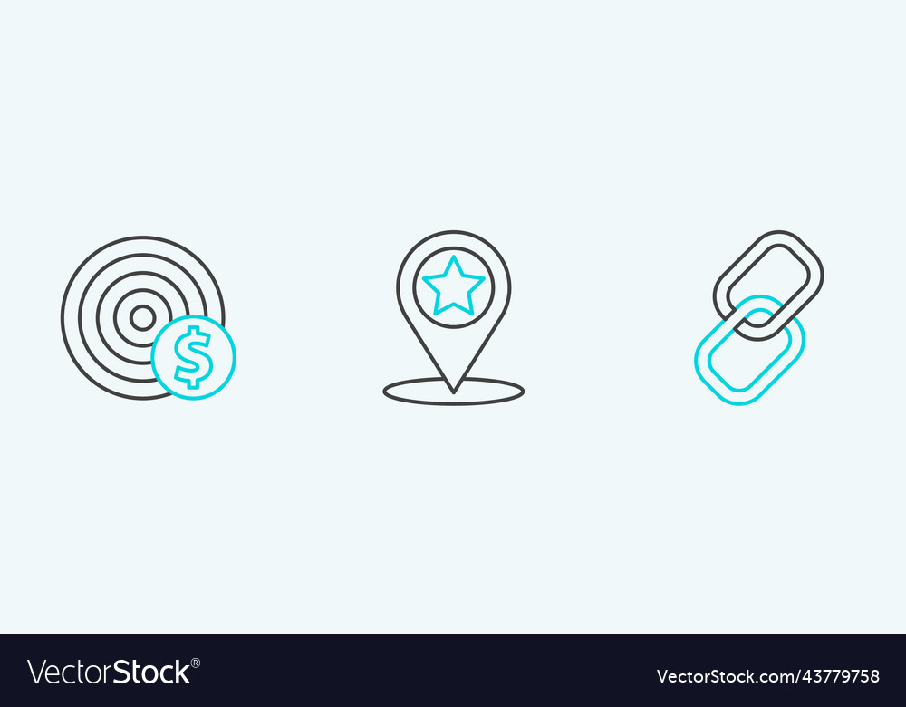 Set line chain link target with dollar symbol
