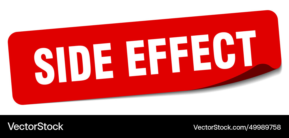 Side Effect Lable Examples Side effect sticker label Royalty Free Vector Image