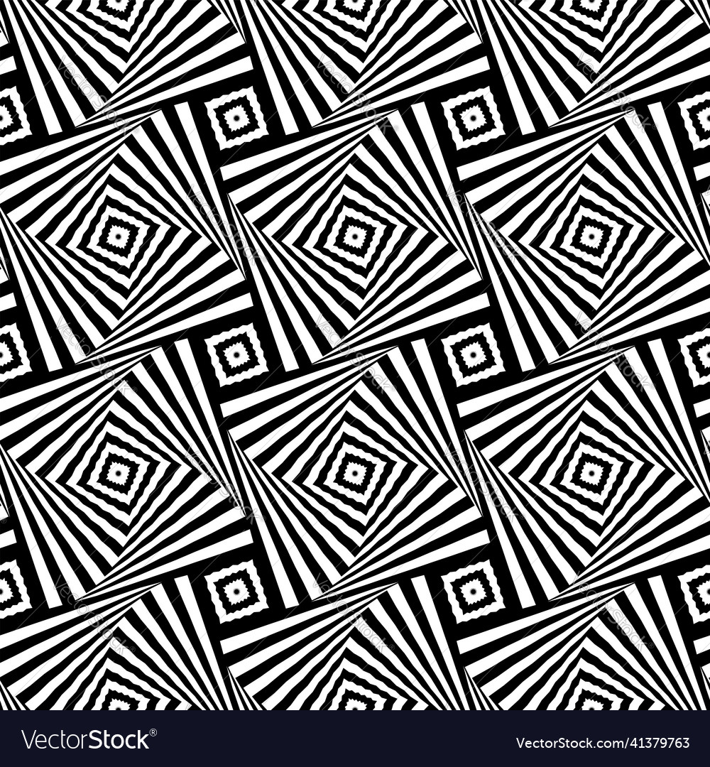 Black and White Op Art Pattern