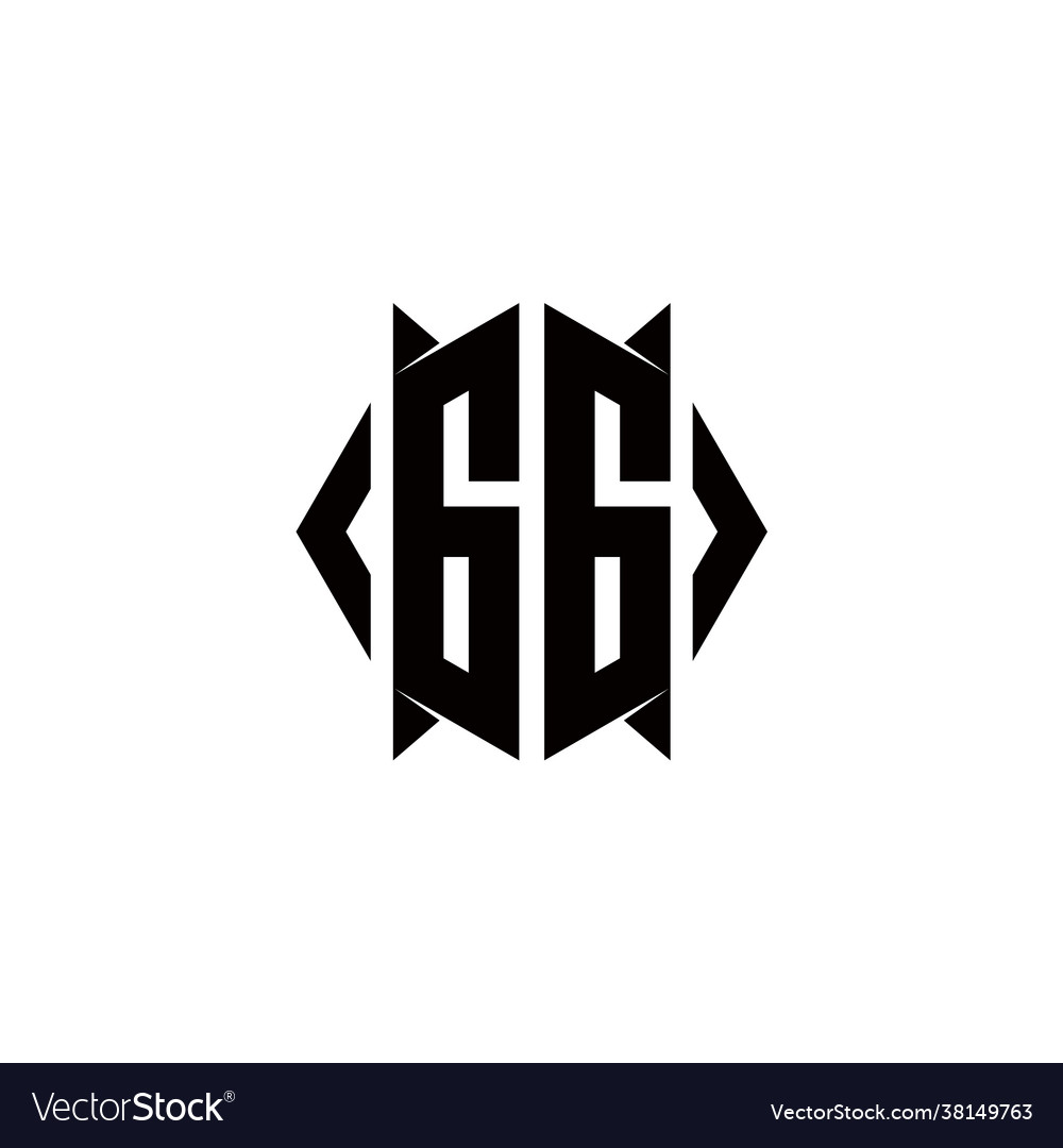 Dn logo monogram with shield shape designs vector image Dn logo monogram with shield shape designs