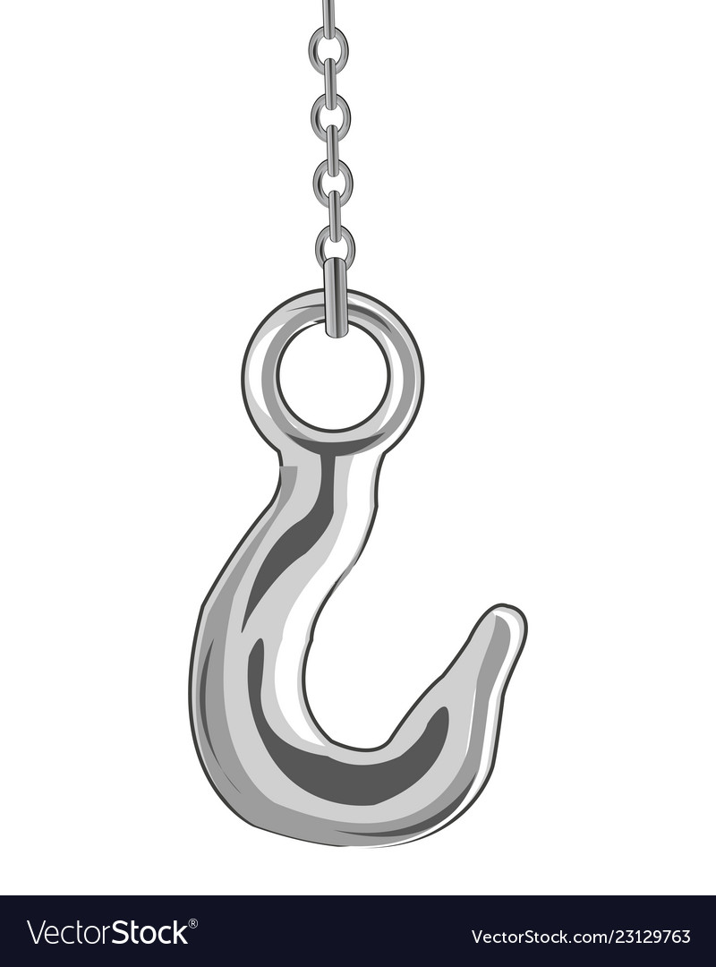 Hook from tap on white background is insulated Vector Image