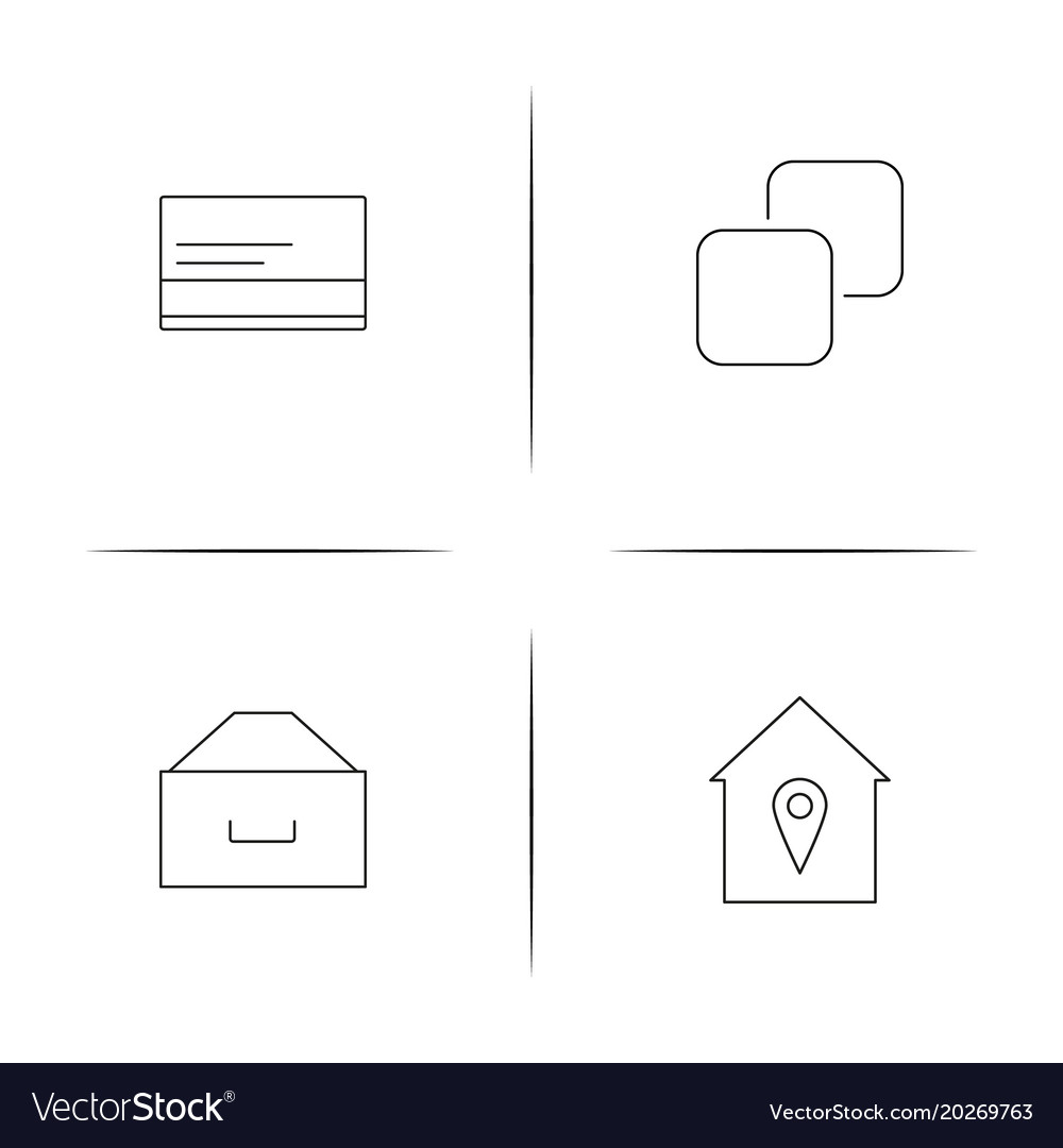 Interface linear simple icon setoutline icons