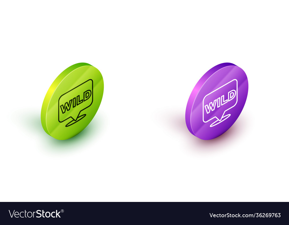 Isometric line pointer to wild west icon isolated vector image Isometric line pointer to wild west icon isolated