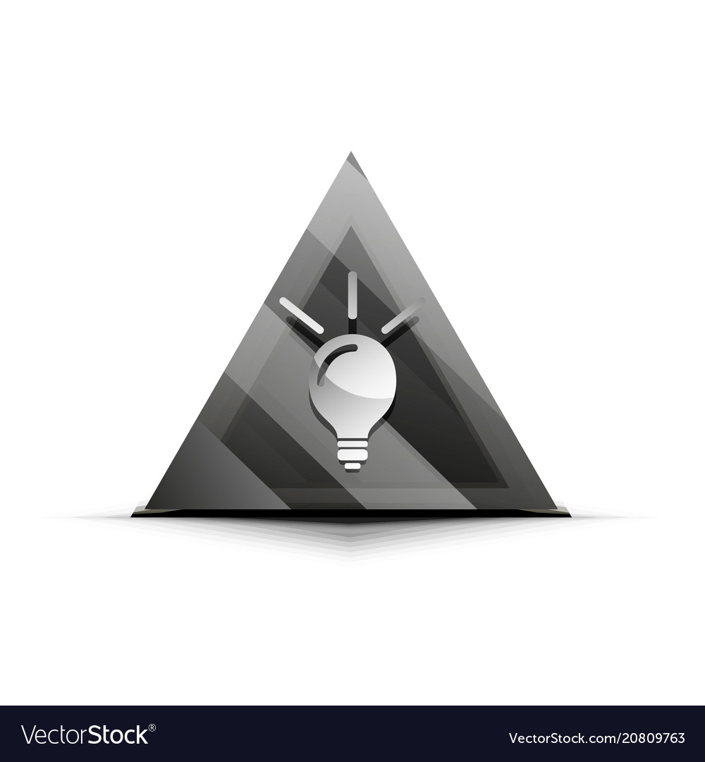 Light bulb new idea concept web button Vector Image Light bulb new idea concept web button