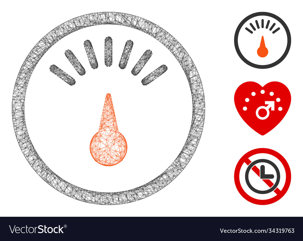Meter polygonal web mesh vector image Meter polygonal web mesh