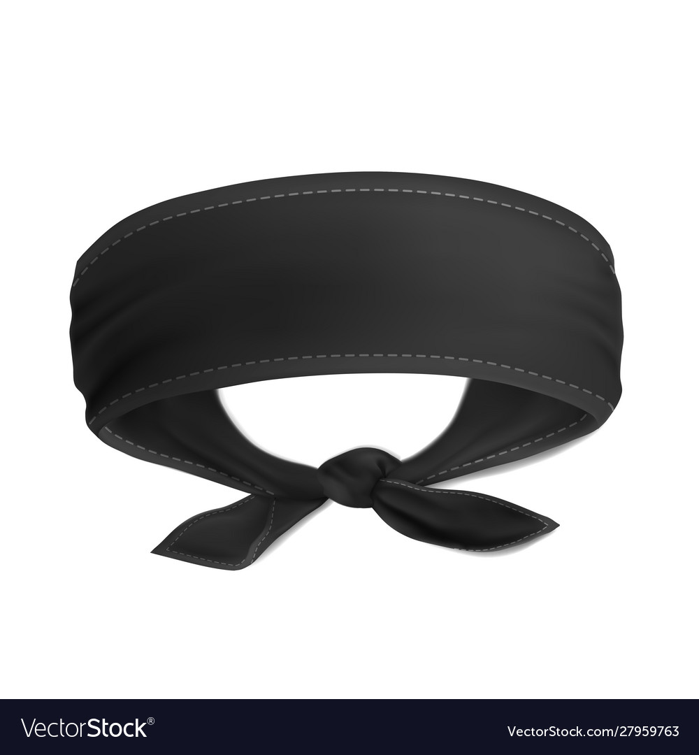 Download Mock Up Black Bandana Buff Forehead Royalty Free Vector