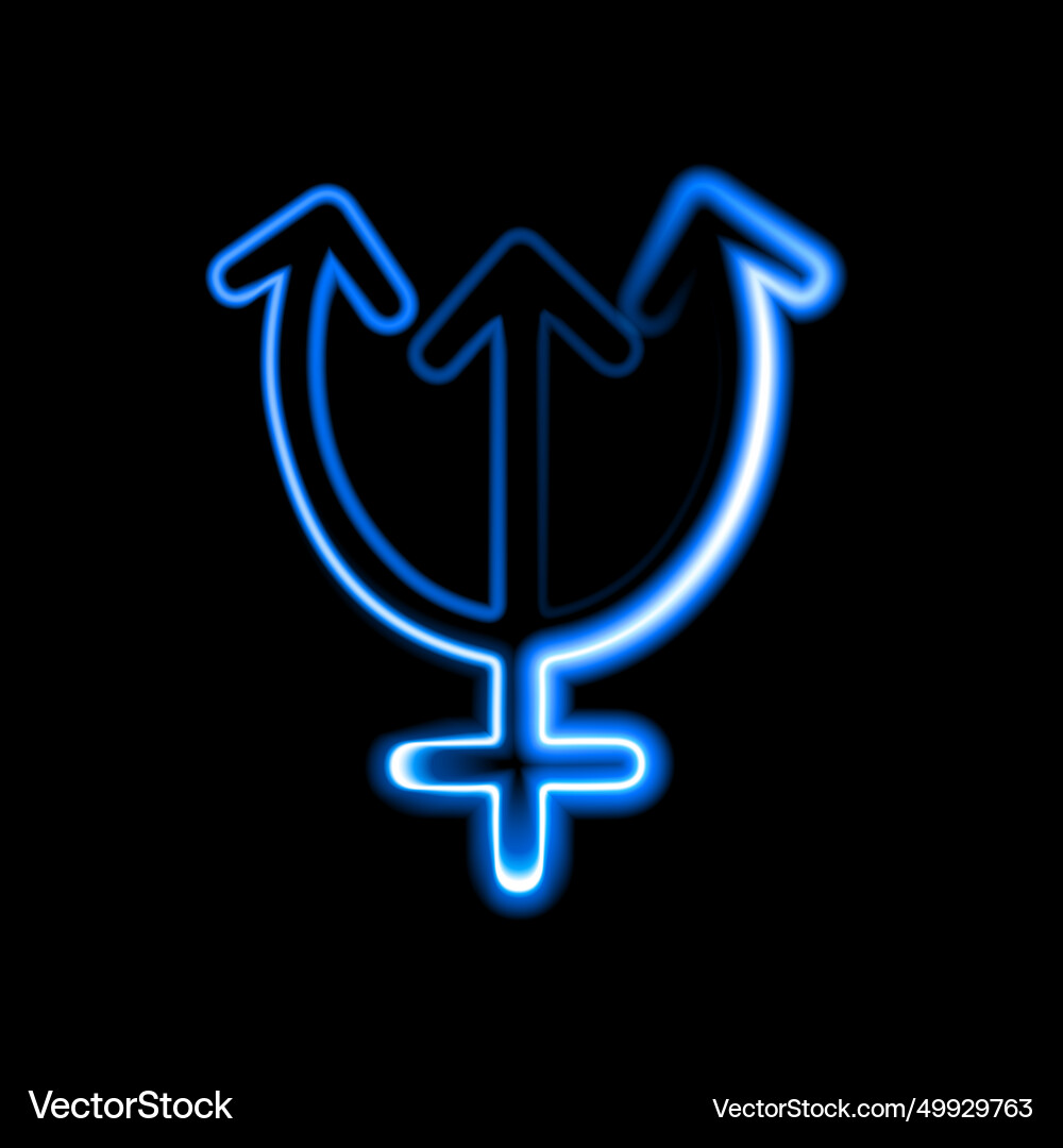 Neptune astrological sign Royalty Free Vector Image