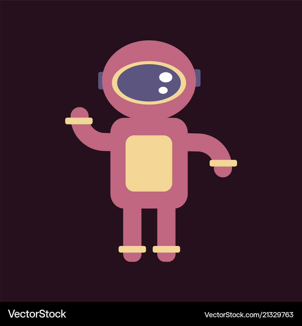 Spaceman in modern pressure suit out space Vector Image