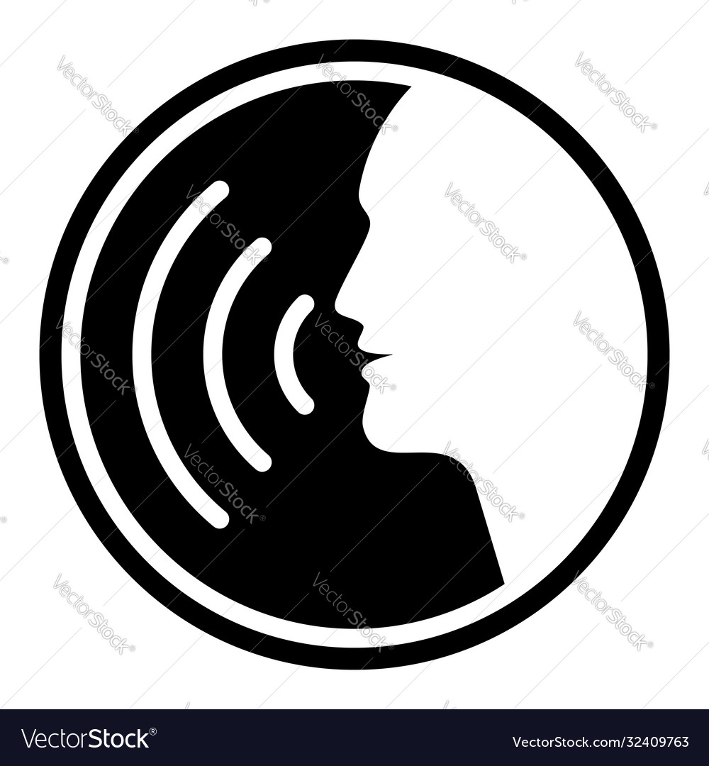 White voice Royalty Free Vector Image - VectorStock