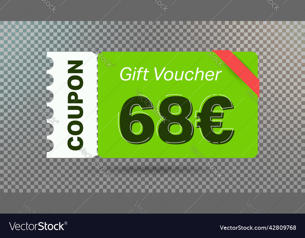 68-euro-coupon-promotion-sale-for-website-vector-image