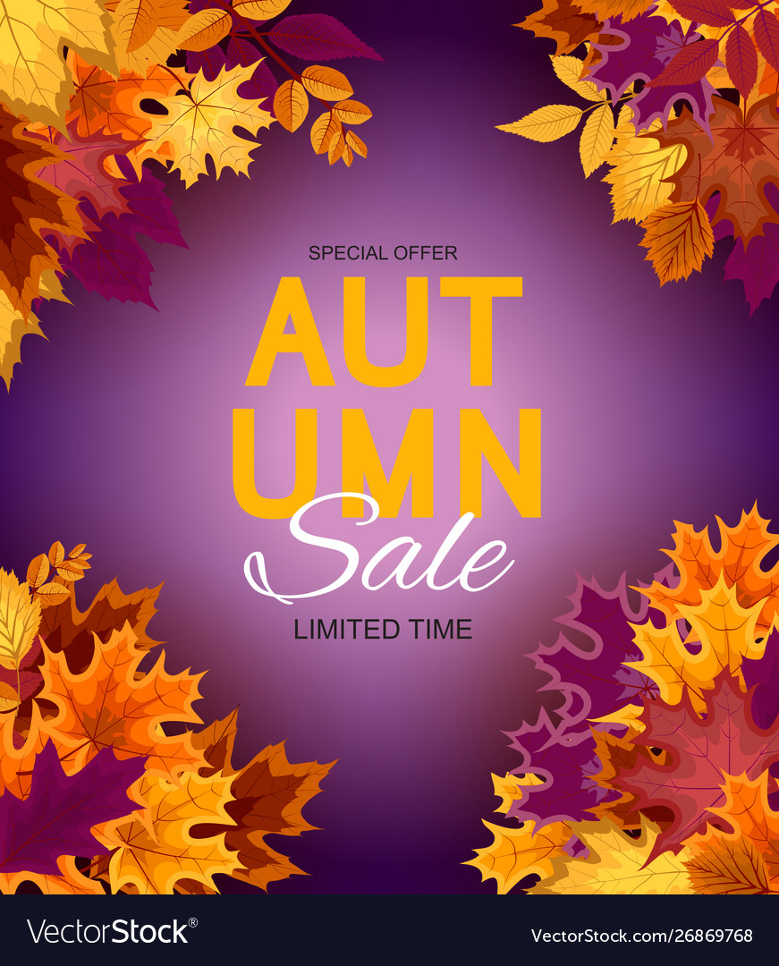 Abstract autumn background with falling