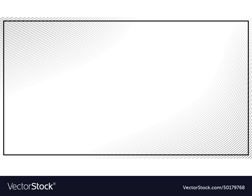 Abstract black pattern lines with frame on white vector image Abstract black pattern lines with frame on white