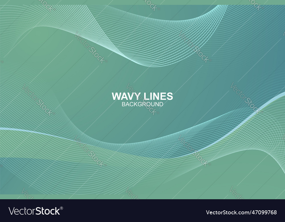 Abstract wavy lines on gradient background