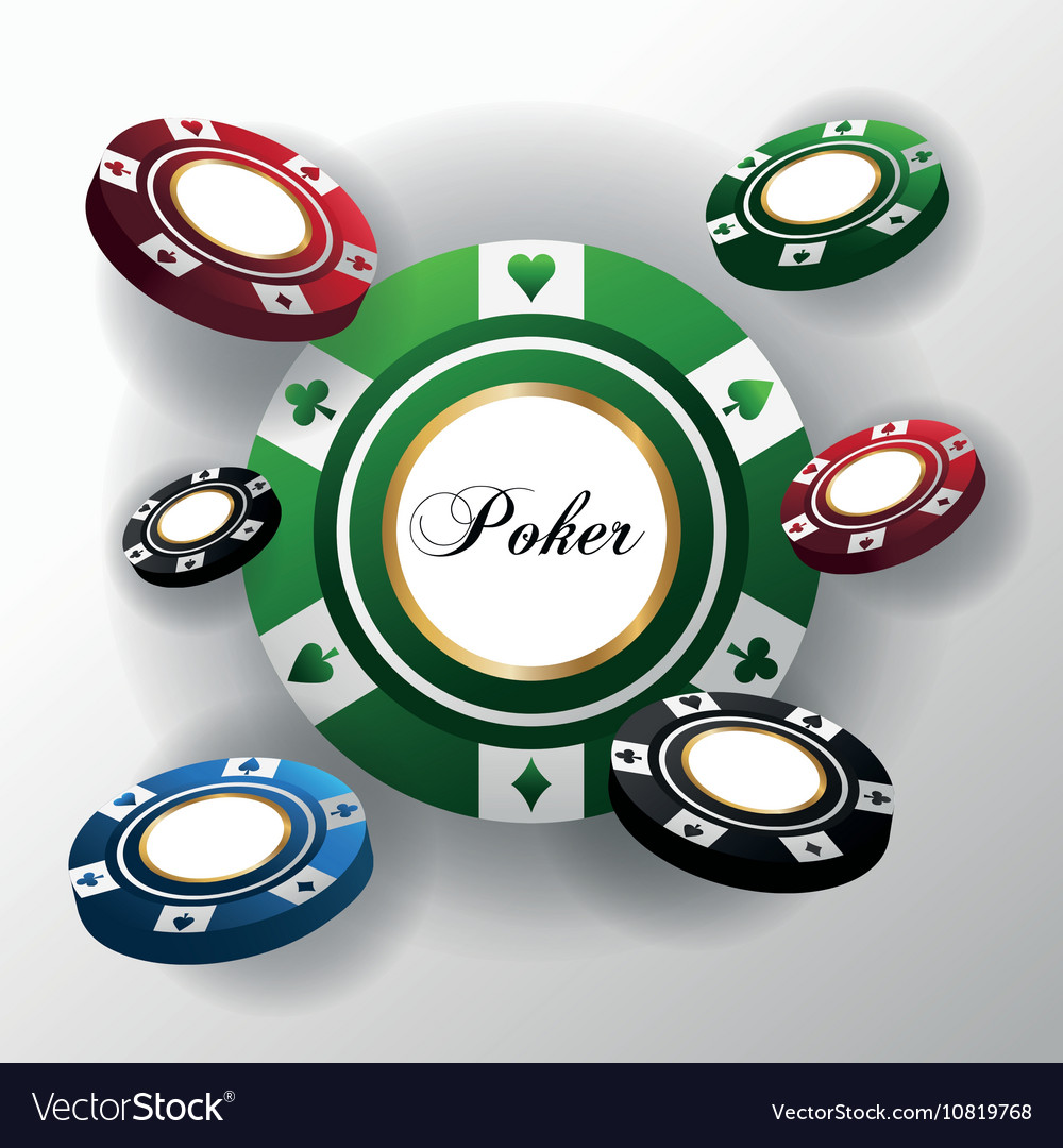 Chips für Poker und Casino Spieldesign