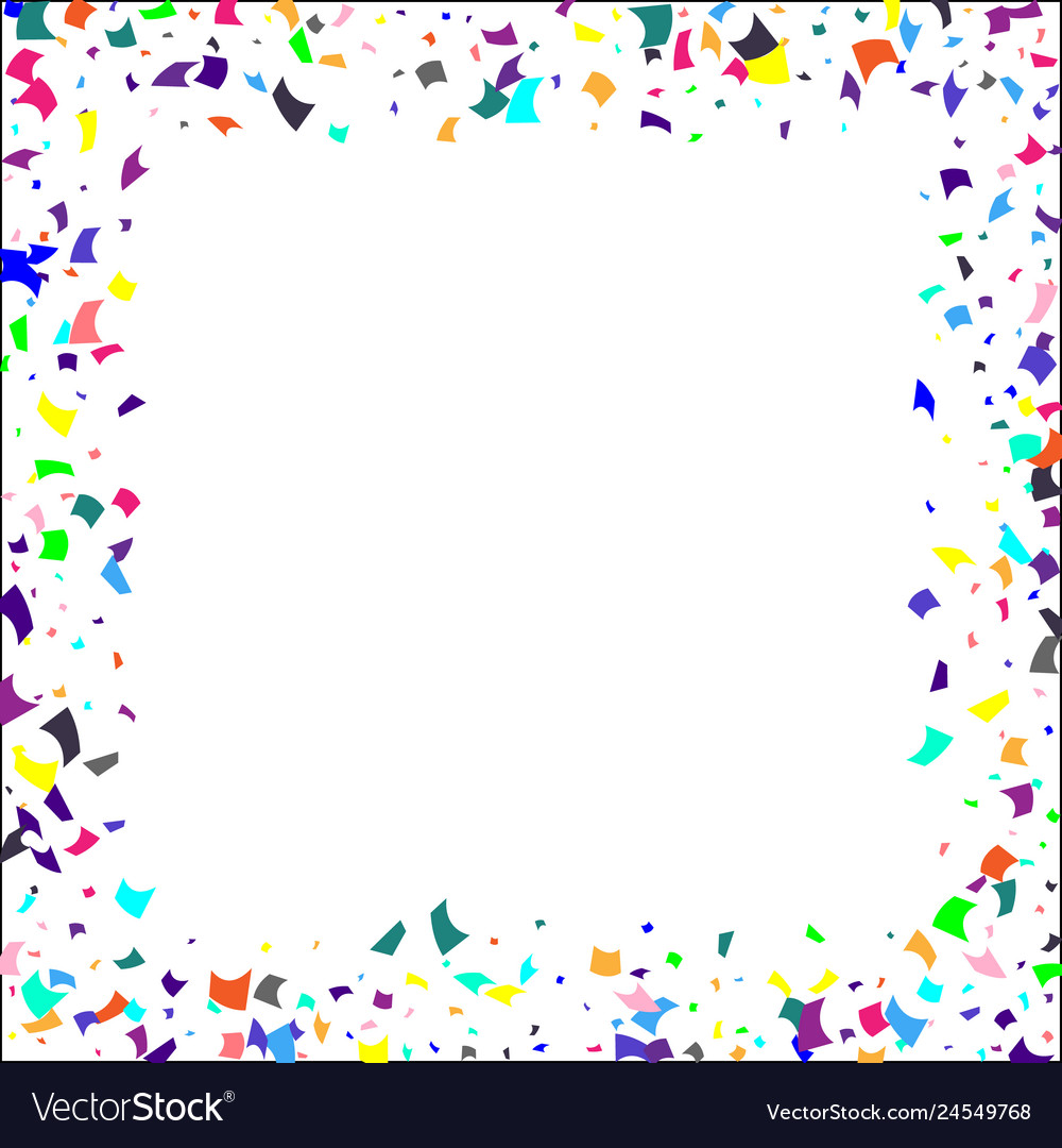 Colorful confetti on white background Royalty Free Vector