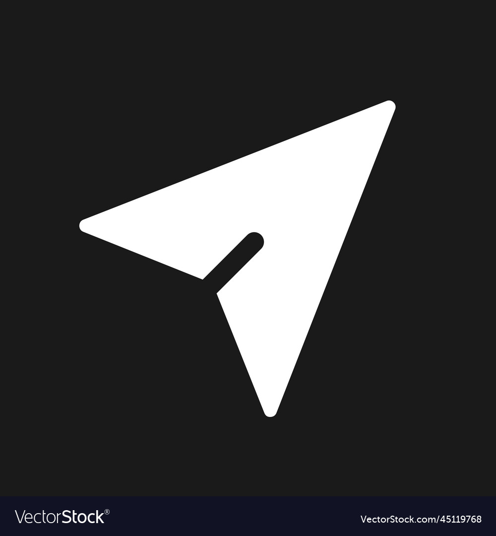 Cursor Pfeil Zeiger dunkel Modus glyph ui Symbol vector image Cursor Pfeil Zeiger dunkel Modus glyph ui Symbol