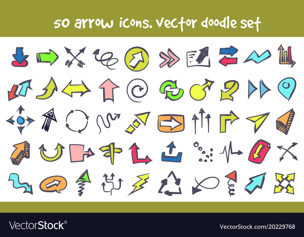 Doodle Arrow Icon Set