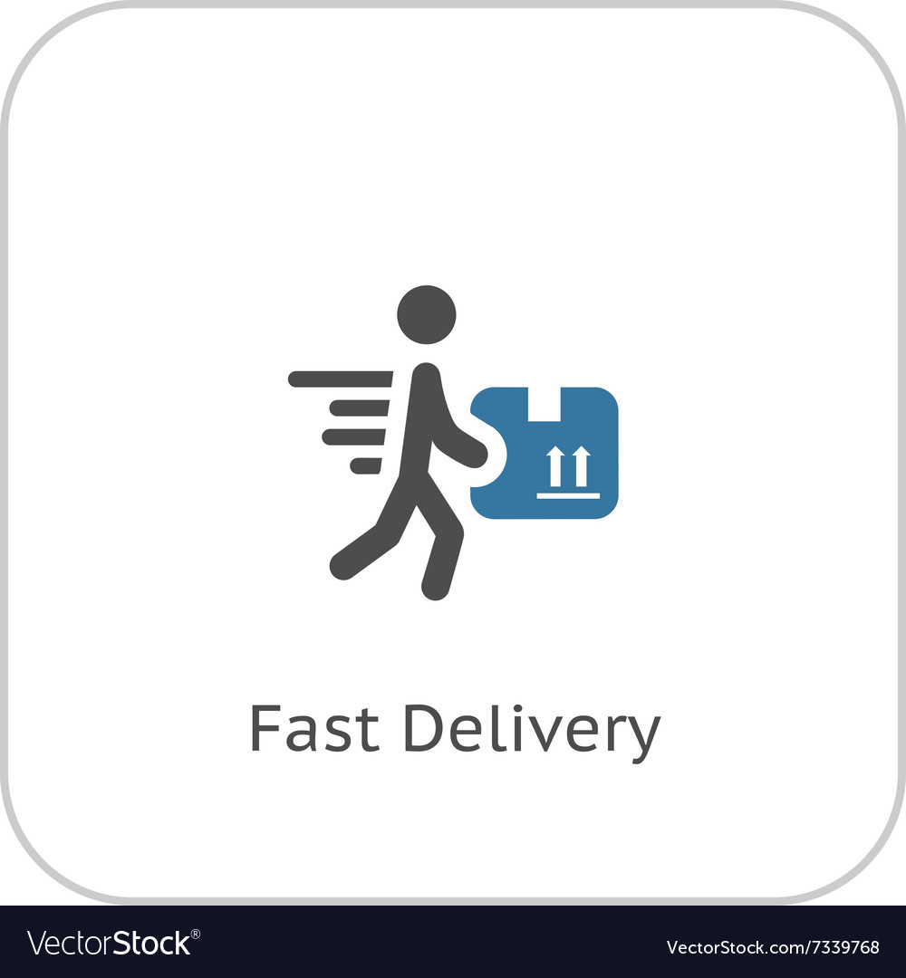 Fast delivery icon flat design