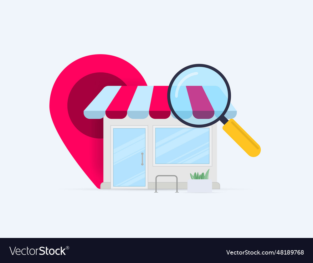 Flat design offline shopping store front having Vector Image