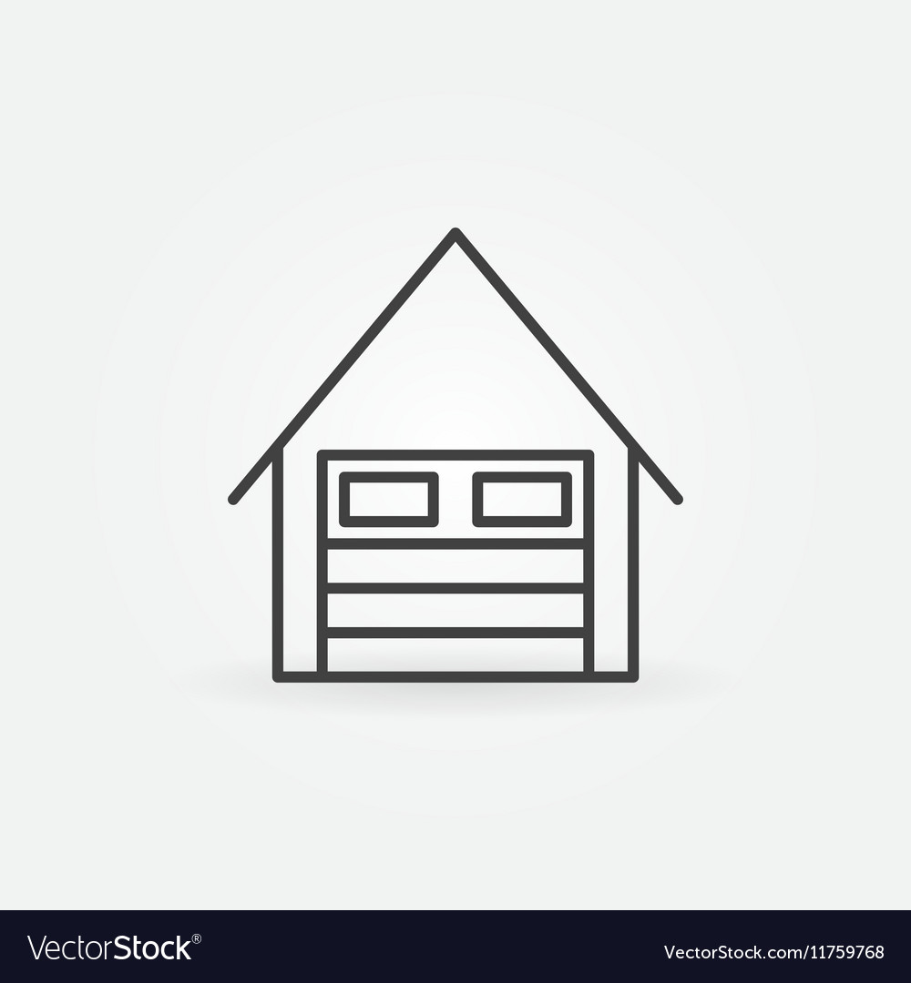 Garage linear icon Royalty Free Vector Image - VectorStock