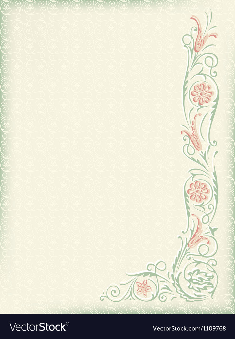 Ornamental floral wedding background Royalty Free Vector