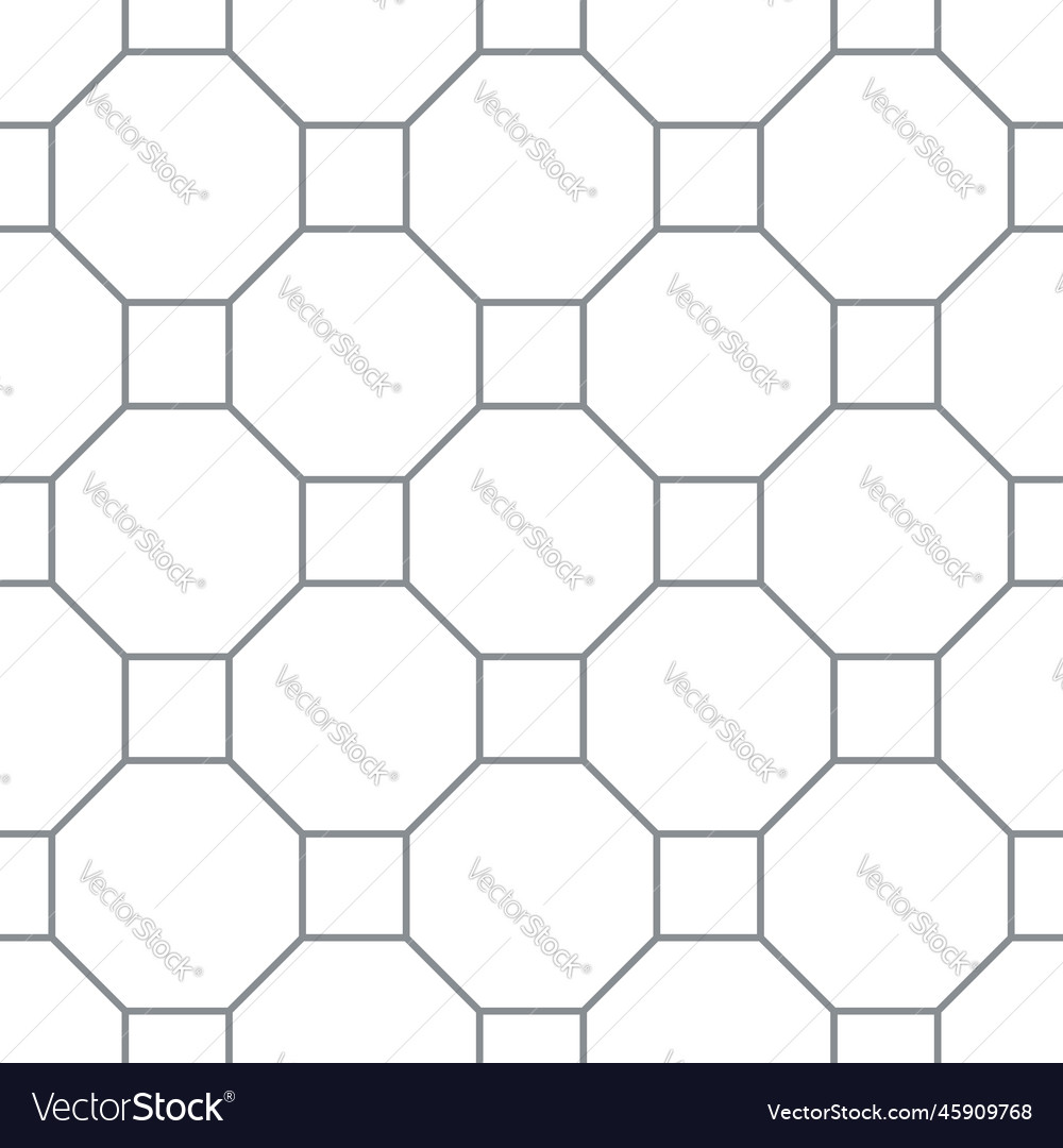 Paving slabs in the form of squares and hexagons vector image Paving slabs in the form of squares and hexagons