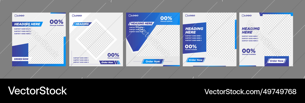 Professional social media design template Vector Image