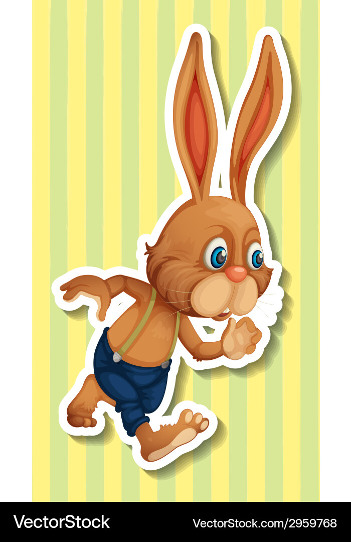 Animated Rabbit Vector Rabbit Royalty Free Vector Image - VectorStock