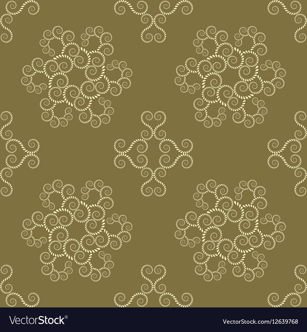 Seamless lace pattern vintage curled texture