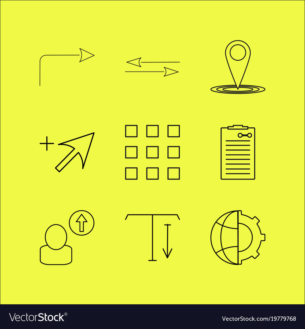 Web linear icon set simple outline icons